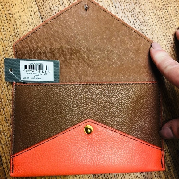 Fossil Retired Sofia Envelope Clutch NWT - Picture 7 of 8